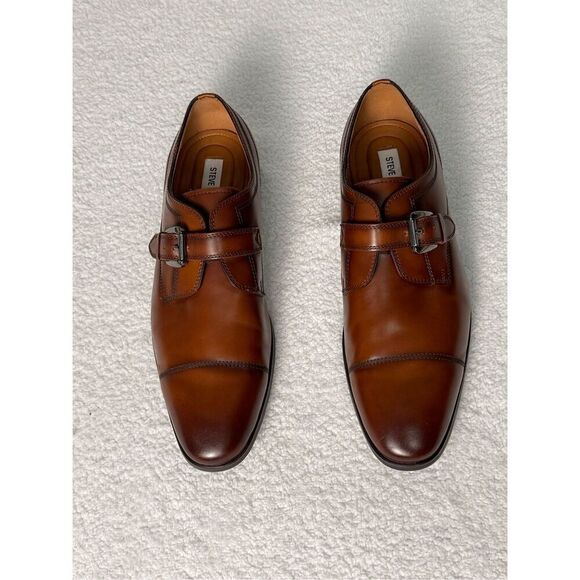 Steve Madden Men's Covet Monk-Strap Loafer/Cognac Size 9.5 - Picture 1 of 16